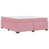 vidaXL Bedframe met matras Roze 180 x 200 cm Stof