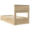 vidaXL Bedframe met hoofdeinde Sonoma Eiken 90 x 190 cm Bewerkt hout