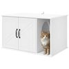 vidaXL Kattenhuis Wit 85 x 55 x 50 cm Bewerkt hout