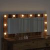 vidaXL Schmink Spiegel met LED -striplichten Oud Hout 100 x 45 x 18 cm