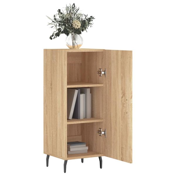 vidaXL Dressoir 34,5x34x90 cm bewerkt hout sonoma eiken