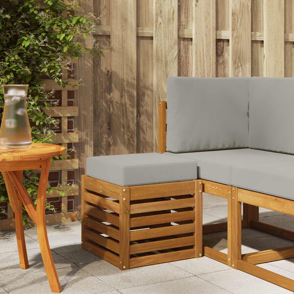 vidaXL Buitenstoolbank Massief Acaciahout Naturel