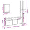 vidaXL 4-delige Badkamermeubelset bewerkt hout gerookt eikenkleurig