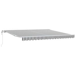 vidaXL Luifel automatisch uittrekbaar 400x300 cm antraciet en wit