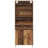 vidaXL Hoge kast met lade 2 pcs Oudhout Bewerkt hout