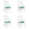 vidaXL Stoelkussens 4 st bladpatroon 40x40x4 cm stof