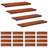 vidaXL Trapmatten 20 st Bruin 90 x 30 x 2 cm Massief beukenhout
