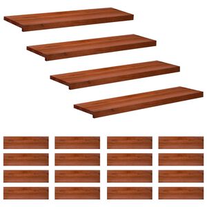 vidaXL Trapmatten 20 st Bruin 90 x 30 x 2 cm Massief beukenhout