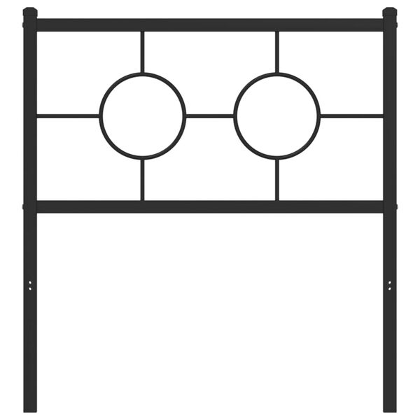 vidaXL Hoofdbord 75 cm metaal zwart