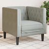 vidaXL Fauteuil Chesterfield-stijl fluweel lichtgrijs