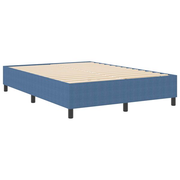 vidaXL Platform bedframe Blauw 140 x 190 cm Stof