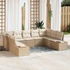 vidaXL Tuinbankenset met kussen 5 pcs Beige en Cr&egrave;me Polyrattan