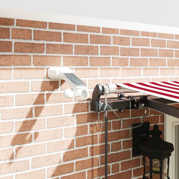 vidaXL Luifeldoek met Rood en Wit 400 &times; 300 cm Polyester