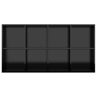vidaXL Boekenkast/dressoir 66x30x130 cm spaanplaat hoogglans zwart