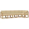 vidaXL Buiten bankenset 6 st Wit en Beige Polyester
