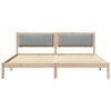 vidaXL Bedframe Lichtgrijs 200 x 200 cm Massief grenenhout