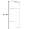 vidaXL Schuifdeur 90x205 cm mat ESG-glas en aluminium zwart