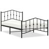 vidaXL Bedframe met hoofd- en voeteneinde&nbsp;metaal zwart 107x203 cm