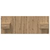 vidaXL Hoofdbord Met Kast met lade 3 pcs Artisan Eiken Bewerkt hout