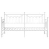vidaXL Bedframe voor een daybed met hoofdeinde Wit 75 x 190 cm Staal