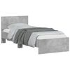 vidaXL Bedframe met Hoofdeinde Betongrijs 80 x 200 cm