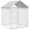 vidaXL Hondenkennel met dak 2x2x2,5 m gegalvaniseerd staal zilver