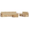 vidaXL Buiten bankenset met kussen 7 pcs Wit en Beige Polyester