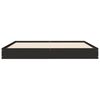 vidaXL Bedframe bewerkt hout zwart 150x200 cm