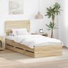 vidaXL Bedframe met lade Sonoma Eiken 100 x 200 cm Geconstrueerd hout