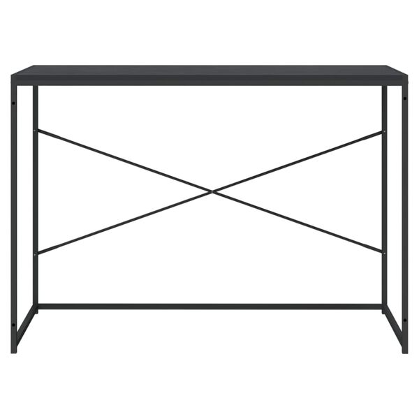 vidaXL Computerbureau 110x60x70 cm bewerkt hout zwart