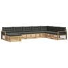 vidaXL Buiten bankenset met kussen 8 pcs Wit en antracietkleurig