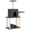vidaXL Kattenmeubel met sisal krabpalen 122 cm donkergrijs
