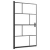 vidaXL Douchewand 80x140 cm ESG zwart
