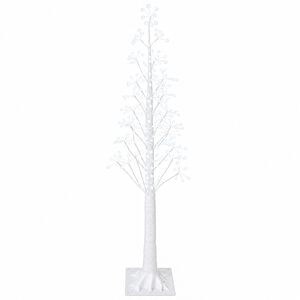 vidaXL Starburst kerstboom Wit 17 x 17 x 150 cm Kunststof 304 LED's