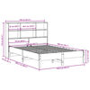 vidaXL Bed met boekenkast zonder matras massief grenenhout 150x200 cm