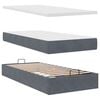 vidaXL Ottoman bed met matrassen 180x200cm fluweel donkergrijs