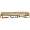 vidaXL Buiten bankenset met kussen 6 pcs Natuurlijk en Beige