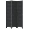vidaXL Kamerscherm met 3 panelen massief paulowniahout zwart