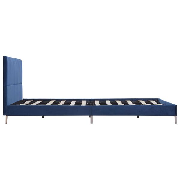 vidaXL Bedframe stof blauw 160x200 cm