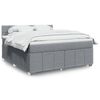 vidaXL Boxspring met matras stof lichtgrijs 180x200 cm