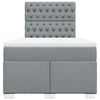 vidaXL Boxspring met matras stof lichtgrijs 120x200 cm