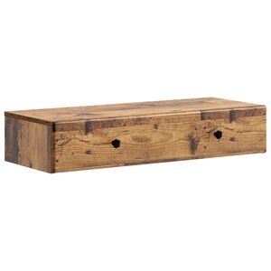 vidaXL Wandmontage Zijtafel Oud hout 87,5 x 34,5 x 17 cm Bewerkt hout