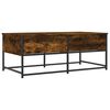 vidaXL Salontafel 100x51x40 cm bewerkt hout gerookt eikenkleurig
