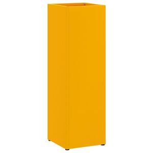 vidaXL Regen paraplu standaard Mosterdgeel 15,5 x 15,5 x 49 cm Staal
