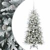vidaXL Kunstkerstboom met kerstbal 150 cm 150 LED's Warmwit PE & PVC