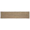 vidaXL Gebied Tapijt Naturel en Zwart 60 x 200 cm Jute