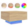 vidaXL Salontafel met LED-verlichting 55x55x31 cm sonoma eikenkleurig