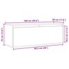 vidaXL Wandkast 100x30x35 cm massief grenenhout