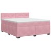 vidaXL Boxspringbed met matras Roze 140 x 200 cm Fluweel