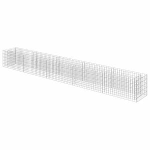 vidaXL Gabion plantenbak verhoogd 450x50x50 cm gegalvaniseerd staal